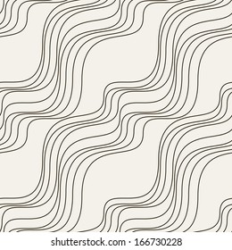Seamless ripple pattern. Repeating vector texture. Wavy background with diagonal direction