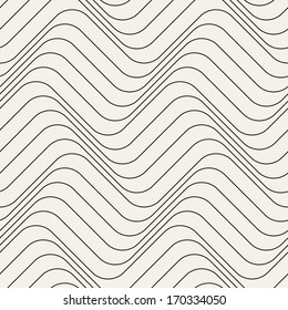 Seamless ripple pattern. Repeating vector texture. Wavy graphic background