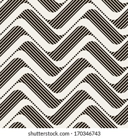 Seamless ripple pattern. Repeating vector texture. Wavy graphic background