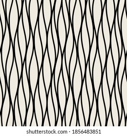 Seamless ripple pattern. Repeating vector texture. Wavy graphic background. Simple linear grid.