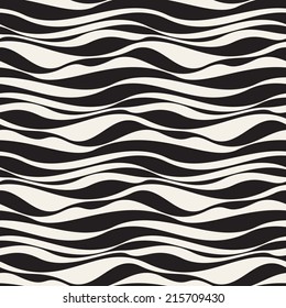 Seamless ripple pattern. Repeating vector texture. Striped waves. Graphic background