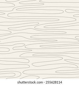 Seamless ripple pattern. Repeating vector texture. Wavy graphic background. Simple linear waves. Hand drawn doodle