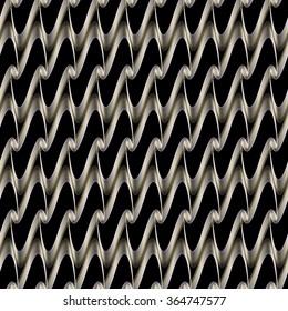 Seamless ripple pattern. Repeating vector texture. Wavy background with diagonal direction