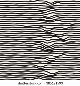 Seamless ripple pattern. Repeating vector texture. Striped minimalistic rippled background. Simple graphic design.