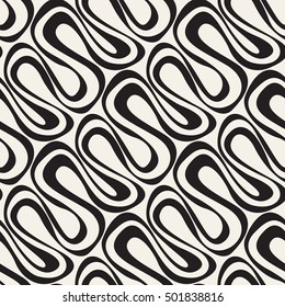 Seamless ripple pattern. Repeating vector texture. Striped hand drawn waves. Creative graphic background.