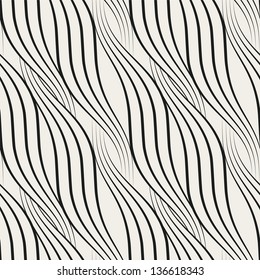 Seamless ripple pattern. Trendy vector texture. Stylish background with diagonal direction