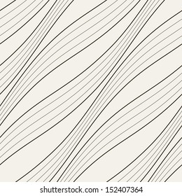 Seamless ripple pattern. Trendy vector texture. Stylish background with diagonal direction
