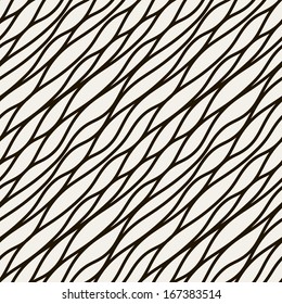 Seamless ripple pattern. Trendy vector texture. Stylish background with diagonal direction