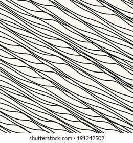 Seamless ripple pattern. Trendy vector texture. Stylish background with diagonal direction