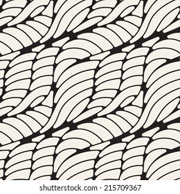 Seamless ripple pattern. Trendy vector texture. Stylish background. Diagonal waves from smooth elements