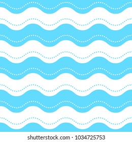 Seamless ripple pattern. Wavy graphic background. Simple wave stripes
