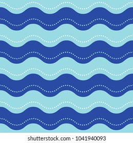 Seamless ripple pattern. Wavy graphic background. Simple wave stripes