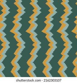 Seamless rippled lines pattern. Bright colorful zig zag ornament. Knitting texture. Abstract simple geometric background. Minimalist flat graphic textile print. Flat style.