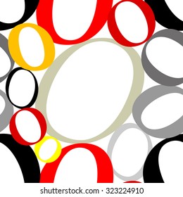 Seamless river stones pattern. Retro textile collection. Red, yellow, black, red. Backgrounds & textures shop.