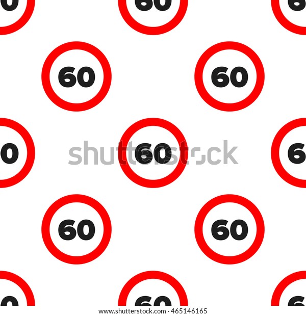 Seamless Road Sign Pattern Stock Vector (Royalty Free) 465146165 ...