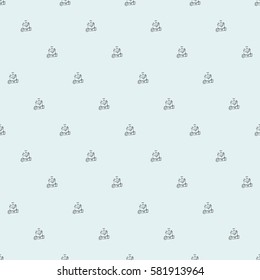 Seamless robot doodle pattern. The concept of science and the future. Cartoon style. Hand-drawn illustration.