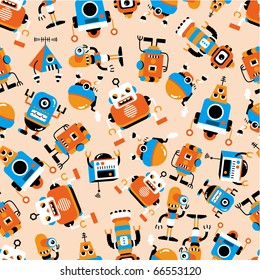 seamless robot  pattern