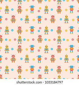 seamless Robot pattern vector illustration