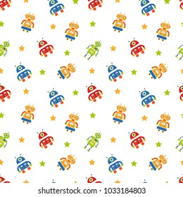 seamless Robot pattern vector illustration