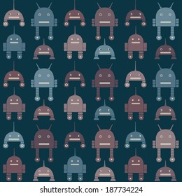 seamless Robot pattern. vector illustration