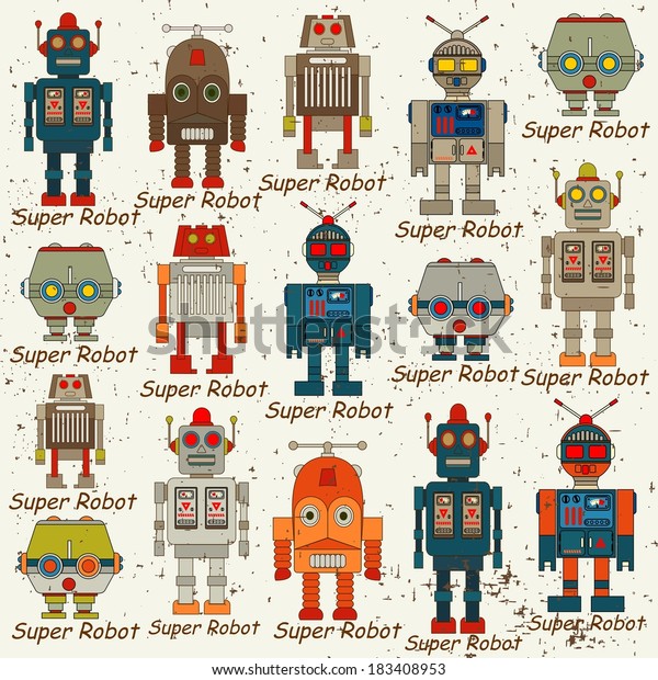 Seamless Robot Patterncartoon Vector Illustration Stock Vector (Royalty ...