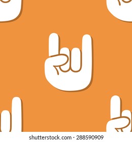 Seamless rock gesture pattern