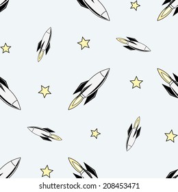 Seamless rocket pattern