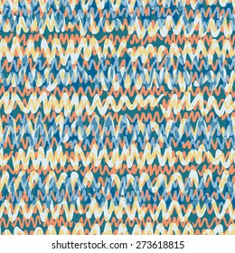 Seamless Roes of Layered Wavy Lines Background Pattern