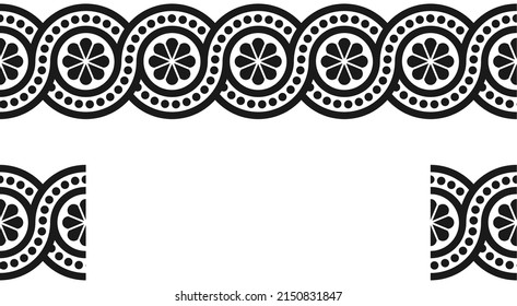 Seamless roman ornament on isolated white background.
Simple antique pattern perfect for backgrounds, fashion, photo frames or letter border.