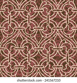 Seamless Romanesque Stained Glass Inspired Background Pattern