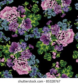 Seamless romantic floral pattern