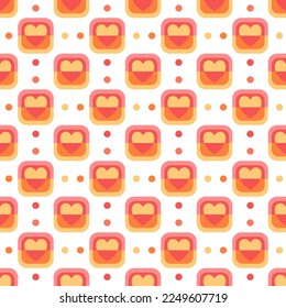 Seamless romantic heart background template