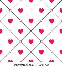 Seamless romantic hearts pattern. Design element for wedding invitation, Valentine's Day cards, wallpapers, web site background, baby shower invitation, birthday card, scrapbooking, fabric print etc.
