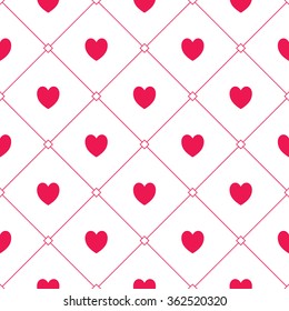 Seamless romantic hearts pattern. Design element for wedding invitation, Valentines Day cards, wallpapers, web site background, baby shower invitation, birthday card, scrapbooking, fabric print etc.