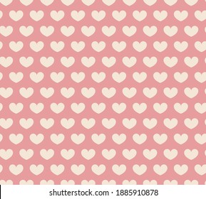 Seamless romantic pattern with hand drawn red hearts. Invitation Template Background Design, Greeting Card, Poster. Valentine Day.