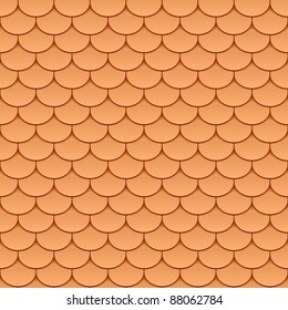 Seamless Roof Tiles. Vector.