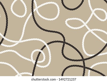 Seamless Rope Pattern, Vector Design