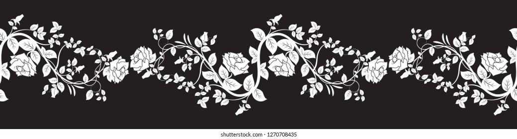 Seamless Rose border (Vector)