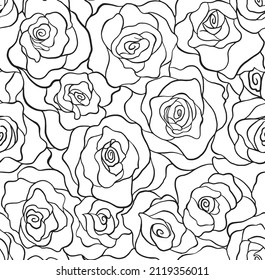 seamless rose flower pattern background