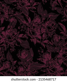 Diseño de un patrón de flor rosa impecable