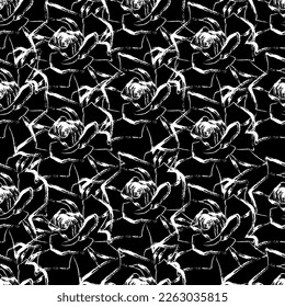 Seamless rose flowers of ornamental design. Suit for wallpaper, colourful background, fabric print.