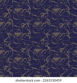 Seamless rose flowers of ornamental design. Suit for wallpaper, colourful background, fabric print.