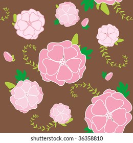 Seamless rose garden