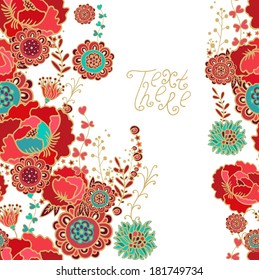 Seamless rose pattern