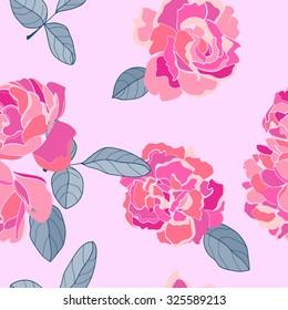 Seamless rose pattern