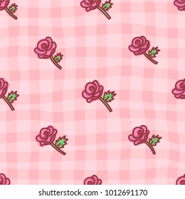 seamless rose pattern about valentines day. 