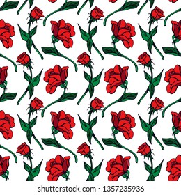 Seamless Rose pattern (Abstract Vector design)