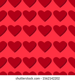 Seamless rose pattern with rose hearts. St valentine day seamless pattern. Christmas hearts pattern