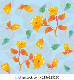 Seamless rose pattern (Vector)