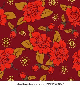 seamless rose pattern (Vector)